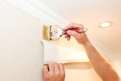 Pose de papier peint à Chaumes-en-Brie — revêtements muraux et toiles de verre